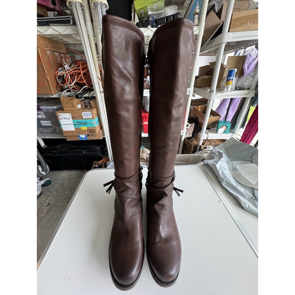 Patrizia Maxie knee high Tall Riding  boots shoe size 10M Brown